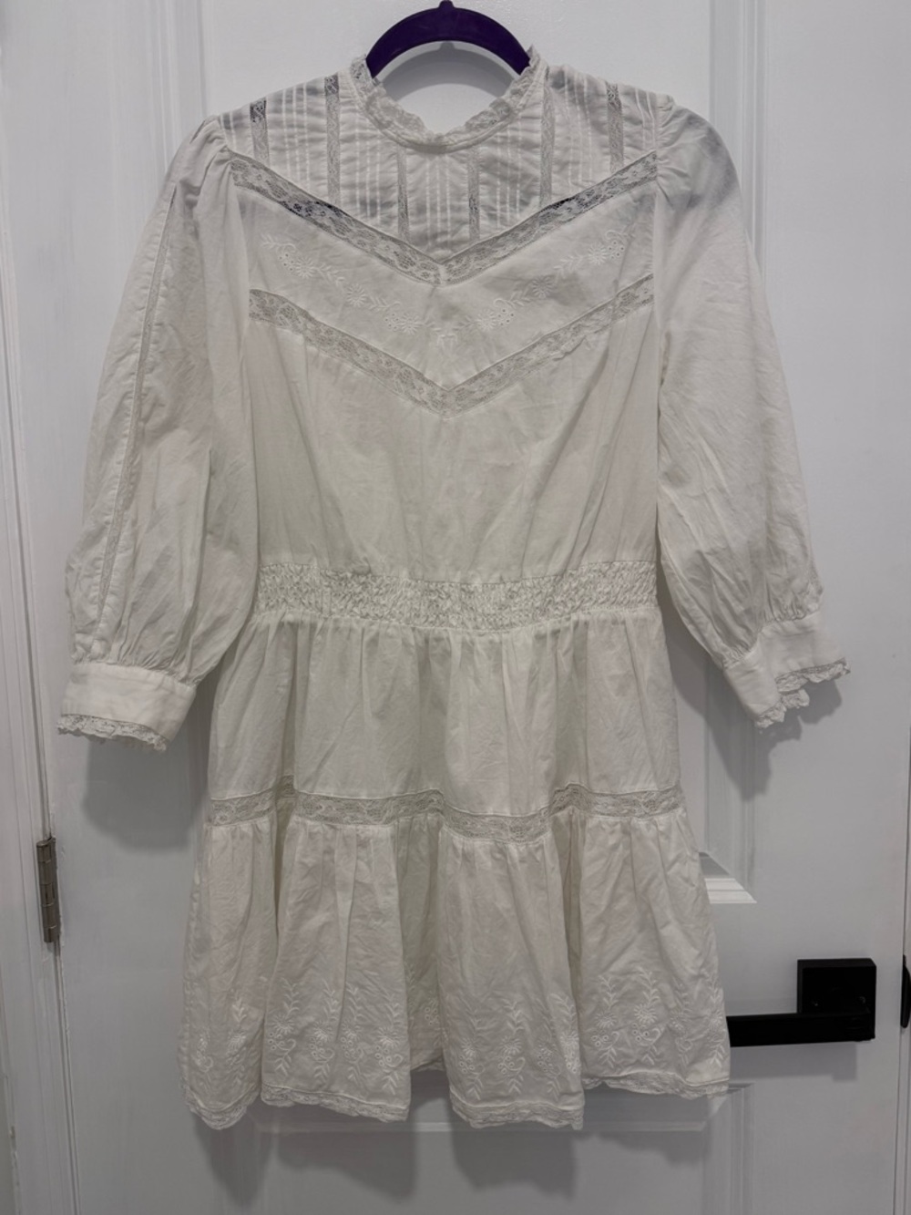 LoveShackFancy X Target White Lace Embroidered Mini Dress